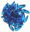 50 5x16mm Transparent Dark Aqua Dagger Beads